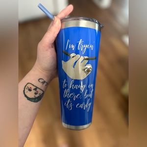 Metal Tumbler w/Straw